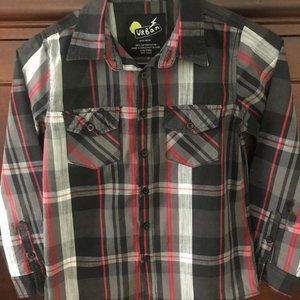 Boys Plaid Shirt - Med (10/12)
